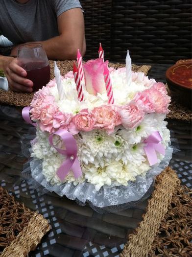 Thanks @shelleybuckner for my flower cake!!! I love it!!!