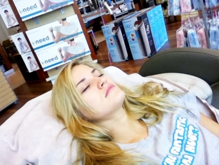 Oh just holding down the fort here at the brookstone massage chair lol