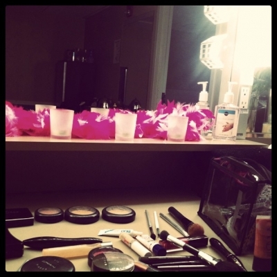 Feathers, candles and makeup