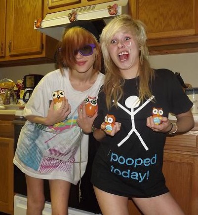 ; Just Sambo and I showing off our hooters!! XD

And YES we were wearing shorts! Our shorts are just long! :]
