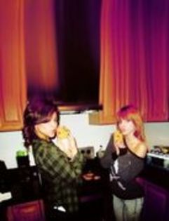 In the kitchen! yummmmmmmmmy - Me and Bella Thorne