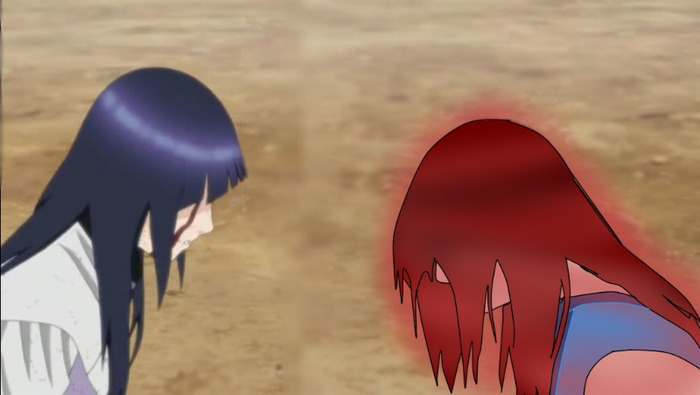 amy and hinata fight