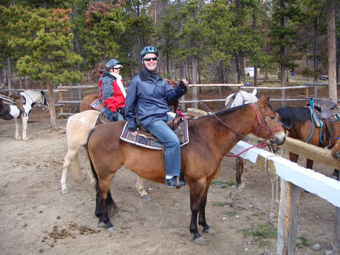 Pauley on horsey - Our 2009 Holiday