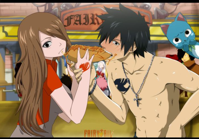 Gray_and_emma_lunch_time - 1st Fairy Tail Character