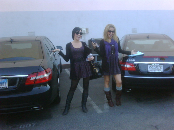 TheRealTiffany and I show up to work with almost the same car, wearing the same dress, and almost th - Demi Lovato my favorited pictures