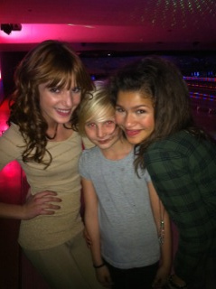 With Bella  and a fan at bowling!