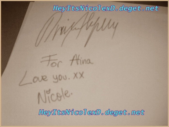 Thk Nicole :x - x_Autographs