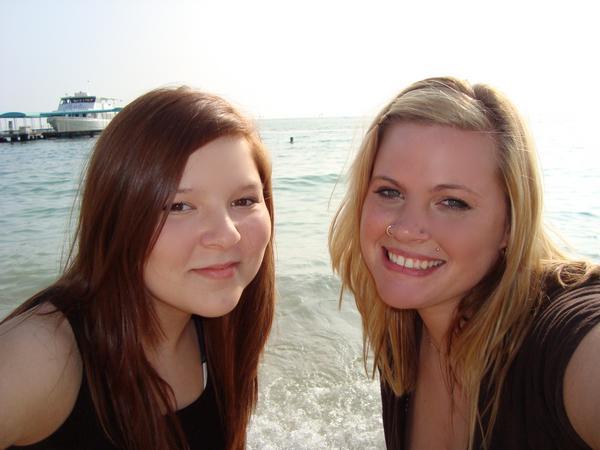 me and jaime on the beach