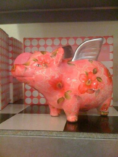 pink pig with wings