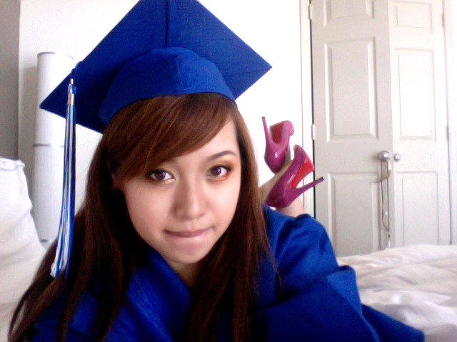 Just finished filming the Graduation Makeup Tutorial. Gold is for VICTORY! It\'ll be uploaded this T - me
