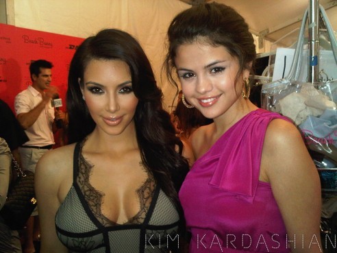 kim-kardashian-selena-gomez-beach-bunny-fashion-show-492x369 - x - Selena Gomez - x