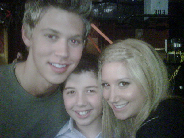 On set with @austin_butler and @bradley_s_perry. Getting a lil slap happy! - x - Only Pics Ash - x