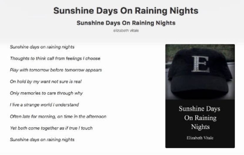 Sunshine On Raining Nights - EVitale Writings with Photos My Beautiful Words
