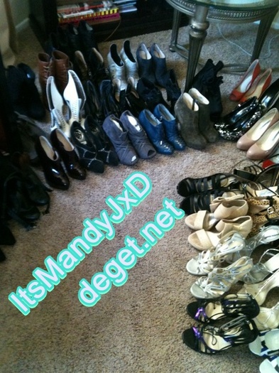 At our fitting for tomorrows shoot!Lookie at all these shoes! - Proofs 001