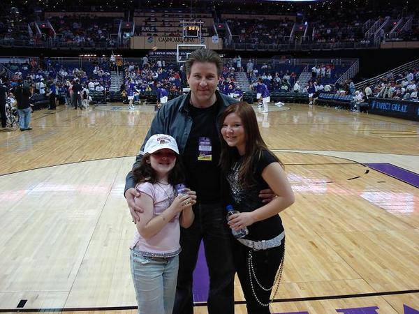 Bella, My Dad, and me! On the court!