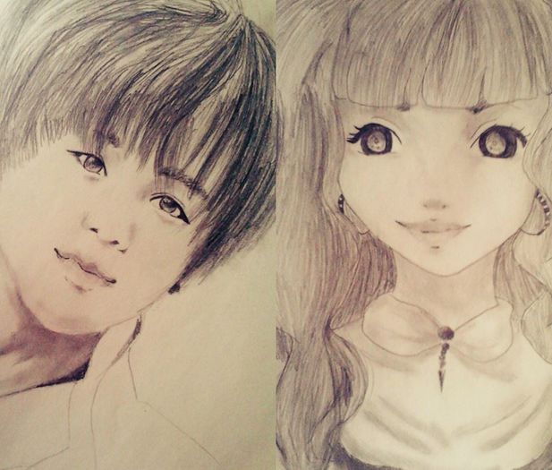Taemin and simple drawing.