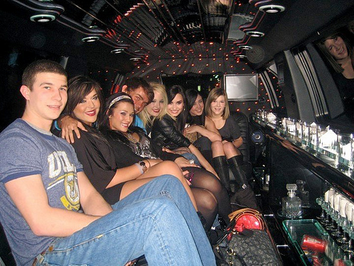 in limo - Me and Dallas