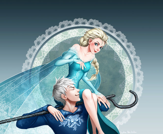 Jack Frost - rise of the guardians- and Elsa - frozen-