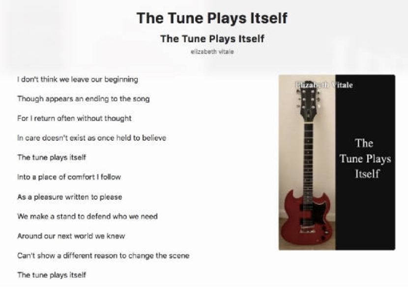 The Tune Plays Itself - EVitale Writings with Photos Stories