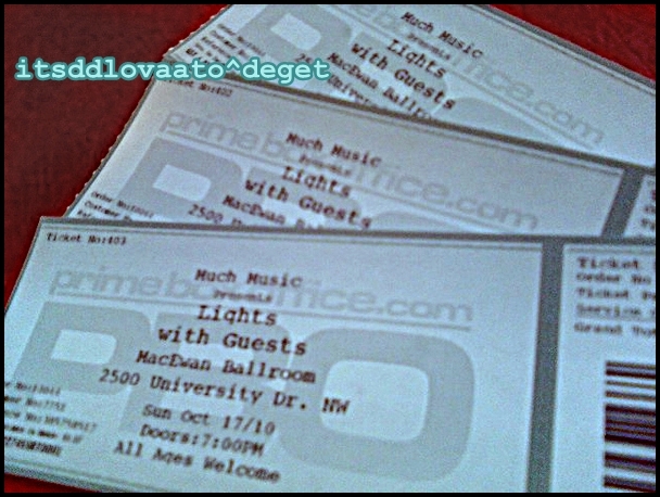 Look what I got in the mail today. my @lights tickets! frickin stoaaaaked!