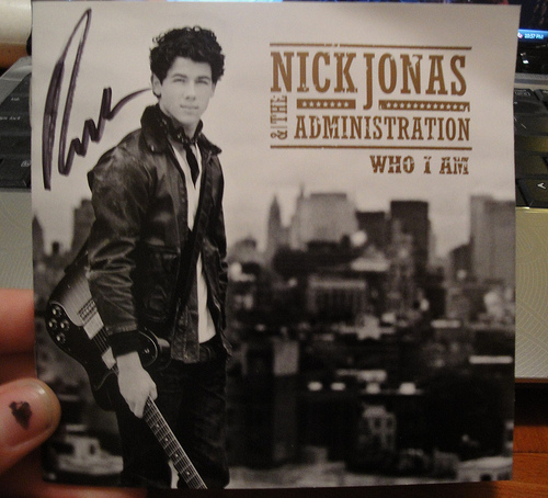 Nick signed my CD