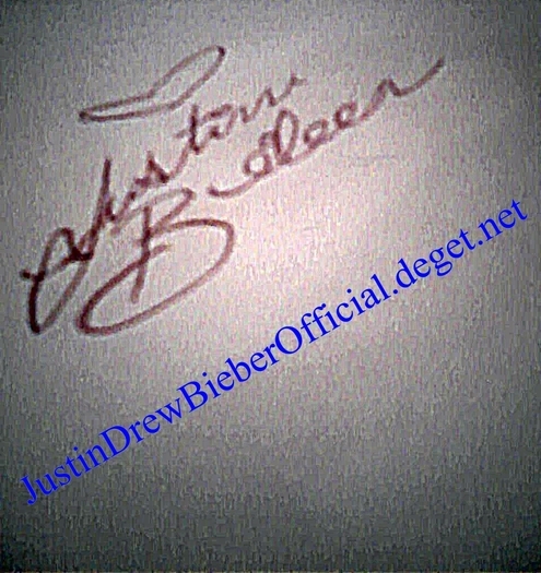 from justindrewbieberofficial - that is NOT JUSTIN S AUTOGRAPH