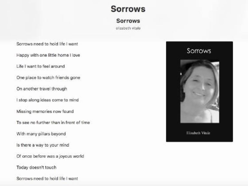 Sorrows - EVitale Writings with Photos Writing World