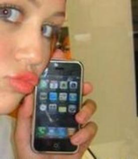 miley and iphone - miley cyrus