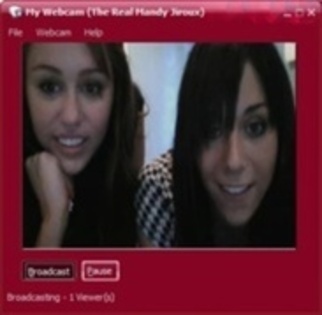 me and mandy at webcam