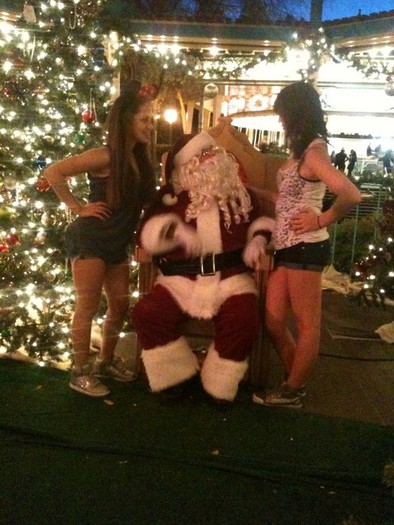 Me & Helene talking with Santa !