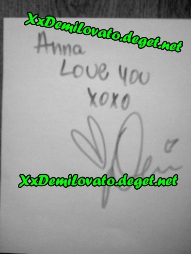 Thank u demi - My autograps from Celebrities