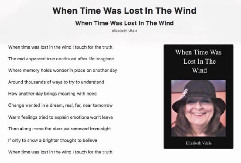 When Time Was Lost In The Wind - EVitale Writings with Photos My Beautiful Words