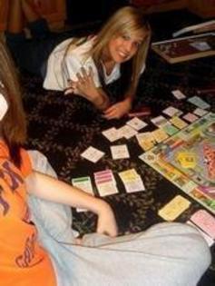 me and hayley playin monopoly
