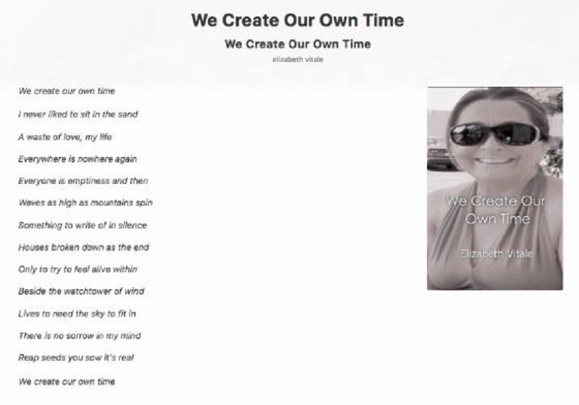 We Create Our Own Time - EVitale Writings with Photos Stories
