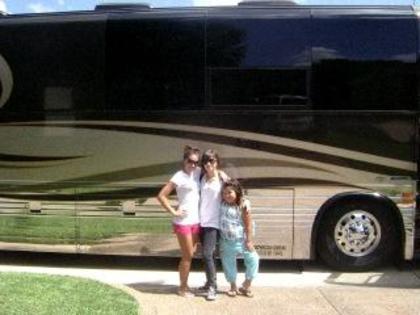 Demis Tour Bus Outside our house - Me