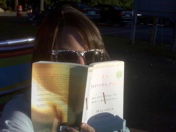 SaveCancelReading while tailgating before the concert...