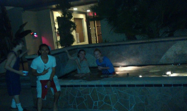 Just chillin in a random fountain... typical friday night... LOL it was quite refreshing actually...