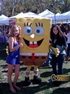 With Spongebob n Vanessa Marano