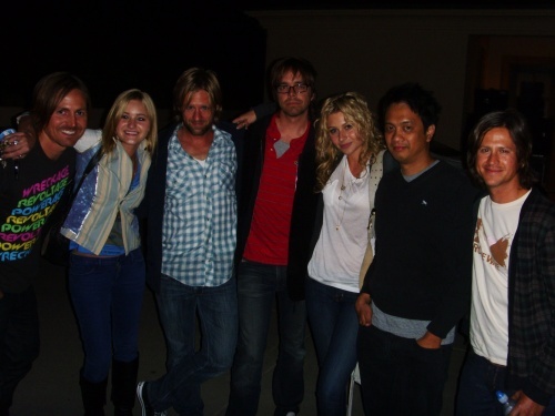 Us at Rob Cavallo\'s hanging with many talented guys...