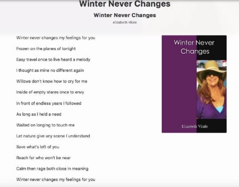 Winter Never Changes - EVitale Writings with Photos Writing World