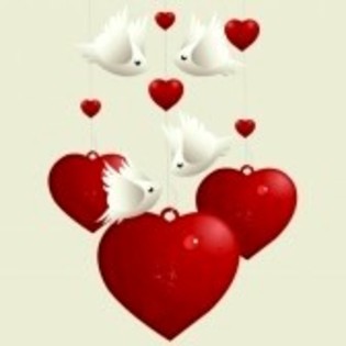 7866594-valentine-s-day-concept-lovebirds-flying-around-love-hearts - L O V E YOU