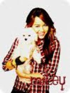 Miley and her dog; Miley and her dog
