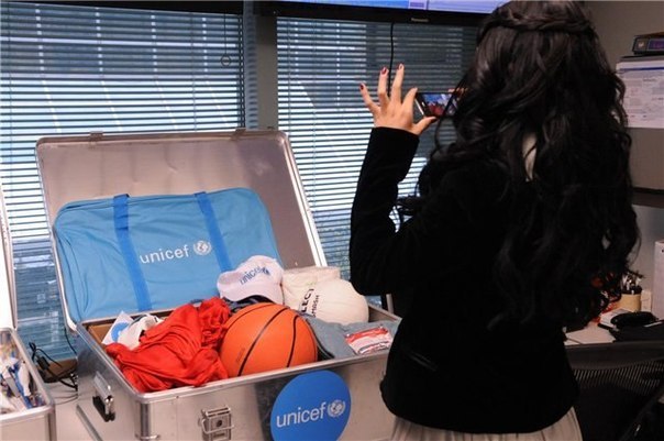 Taking a pic during my visit at UNICEF offices - UNICEF
