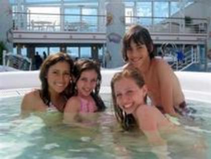 me and family at the pool