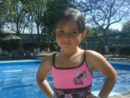 Ana Paula at the pool
