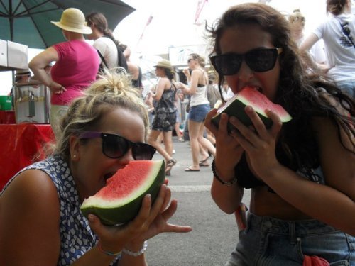Watermelon time with Lary
