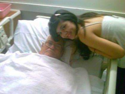 in hospital...grandpa was sick :| :(