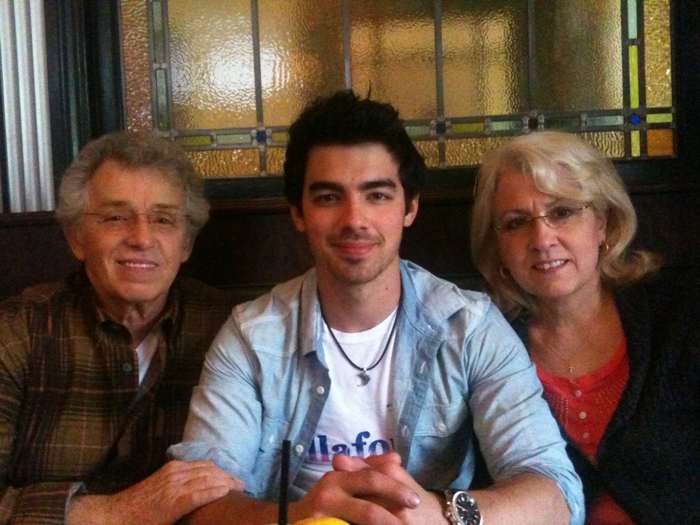with his grandma and grandpa