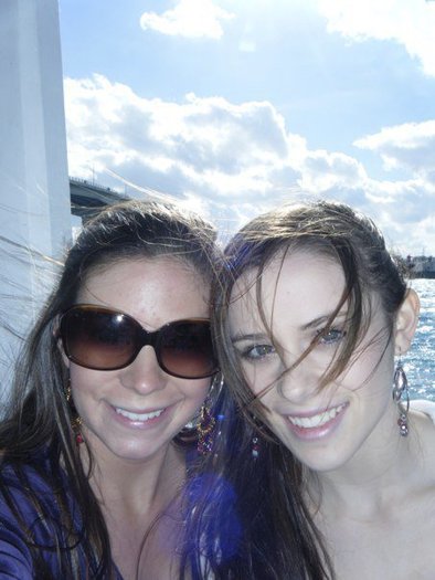 with Becca in the Bahamas.