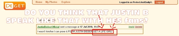 fake CLICK 8 - JustinBieberOfficial aka JustinBieberMe- BIG BIG FAKE